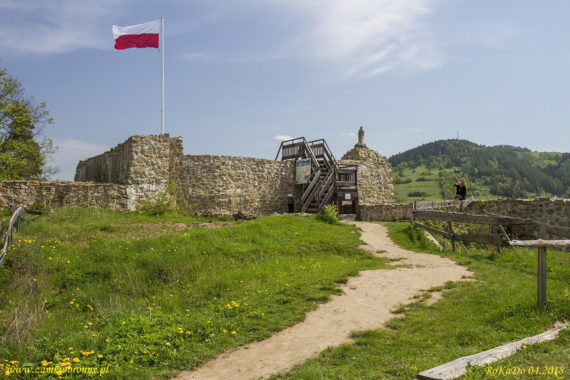 Muszyna. Ruiny zamku biskupów krakowskich.