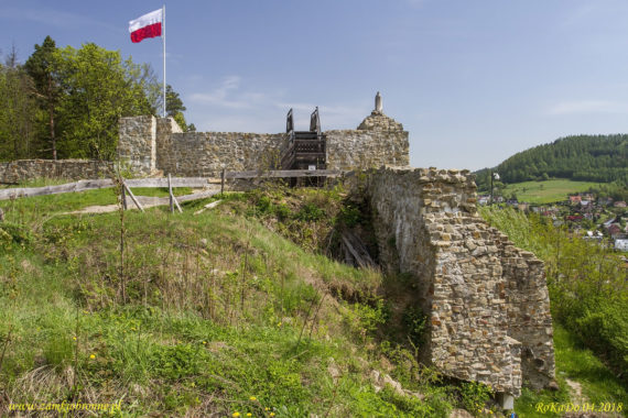 Muszyna. Ruiny zamku biskup&oacute;w krakowskich.