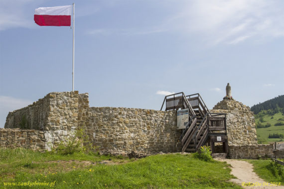 Muszyna. Ruiny zamku biskupów krakowskich.