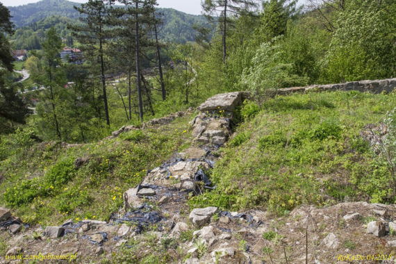 Muszyna. Ruiny zamku biskupów krakowskich.