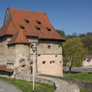 Bardejów mury miejskie. Gruba baszta.