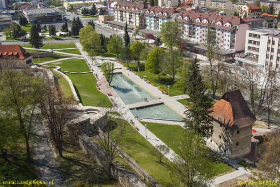Bardejów mury miejskie. Baszta archiwalna.