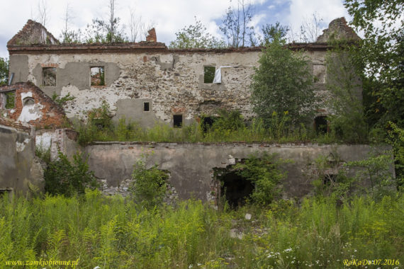 Trzebieszowice Czerwony Dwór wieża obronno-mieszkalna