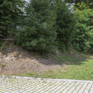 Dwór obronny w Łodygowicach pozostałości ziemnych umocnień.