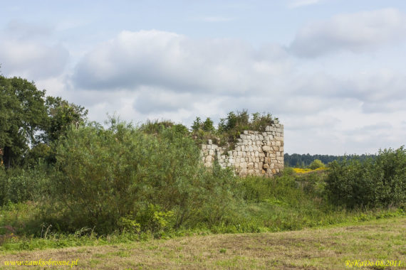 Rakowice Wielkie ruiny wieży rycerskiej