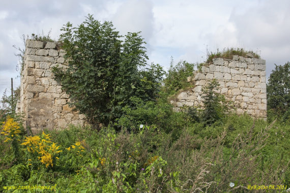 Rakowice Wielkie ruiny wieży rycerskiej