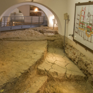 Brno zamek Špilberk fundamenty cylindrycznej gotyckiej wieży