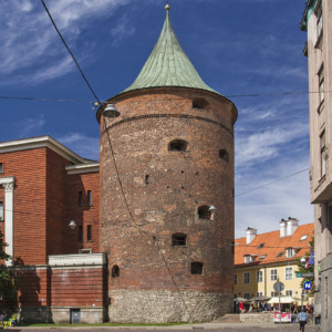 Ryga mury miejskie baszta Prochowa