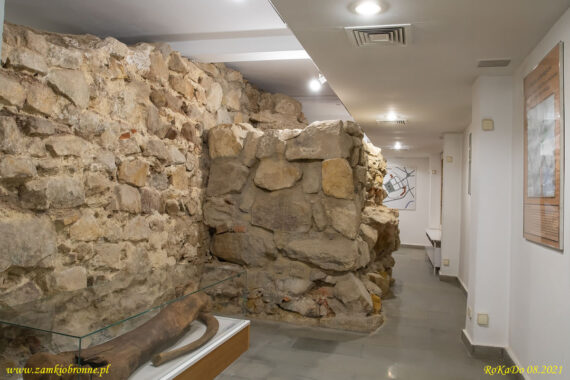 Miejskie mury obronne Krosna fragment w Muzeum Podkarpackim