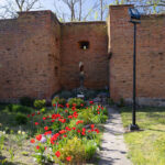 Świecie pozostałości miejskich murów obronnych.